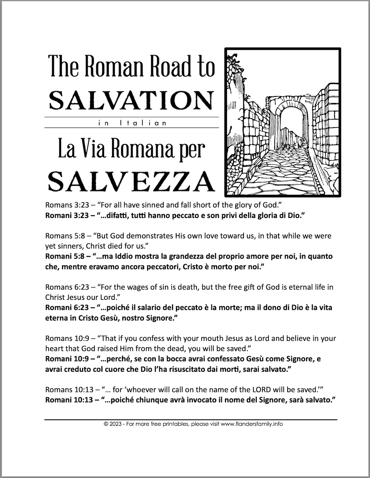 Roman Road To Salvation Free Printables Flanders Family Home Life