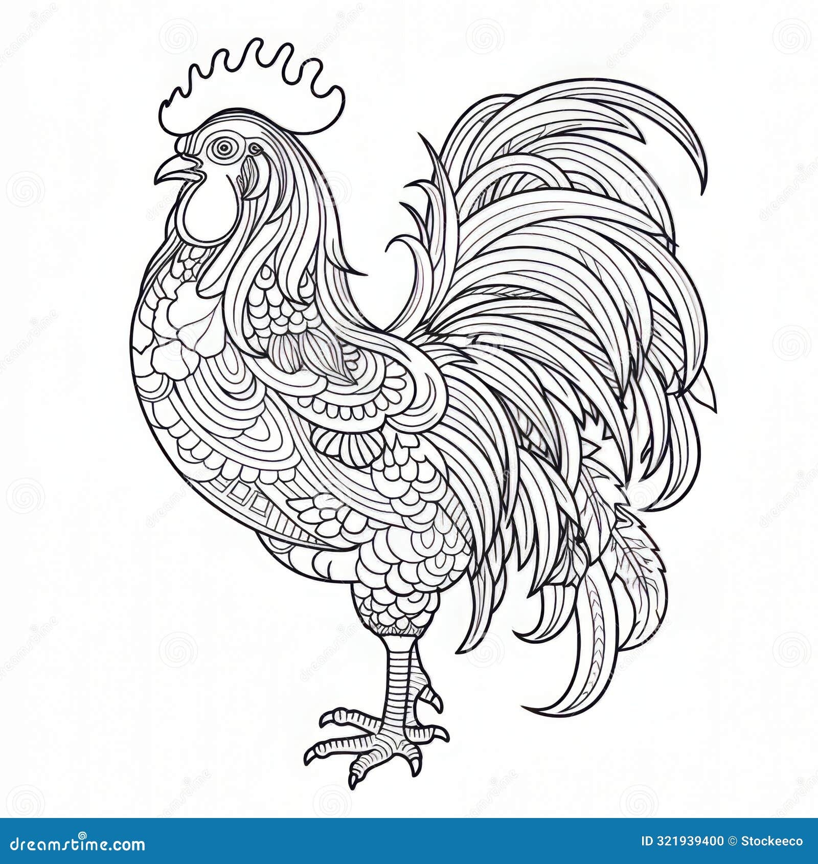 Rooster Coloring Page Stock Illustrations 1 015 Rooster Coloring Page Stock Illustrations Vectors Clipart Dreamstime
