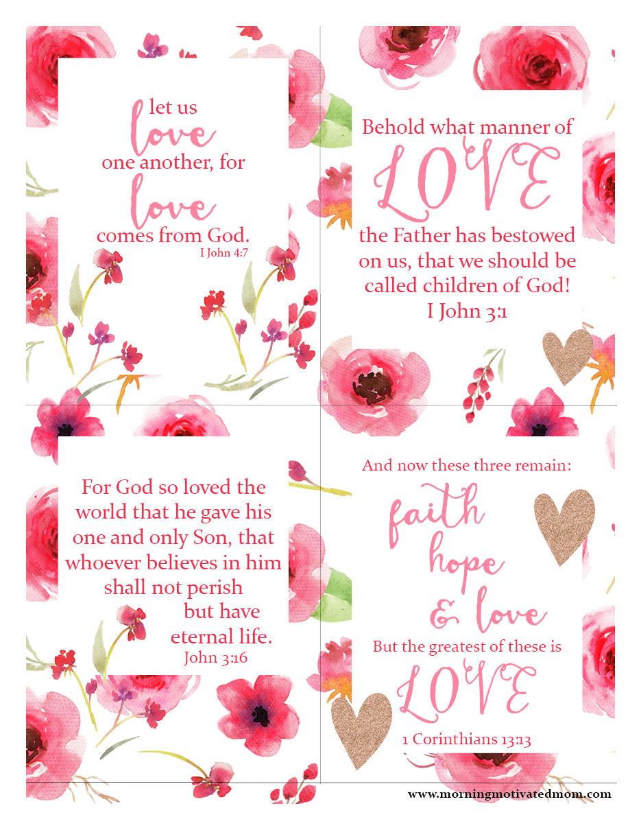 Scripture LOVE Printables Morning Motivated Mom