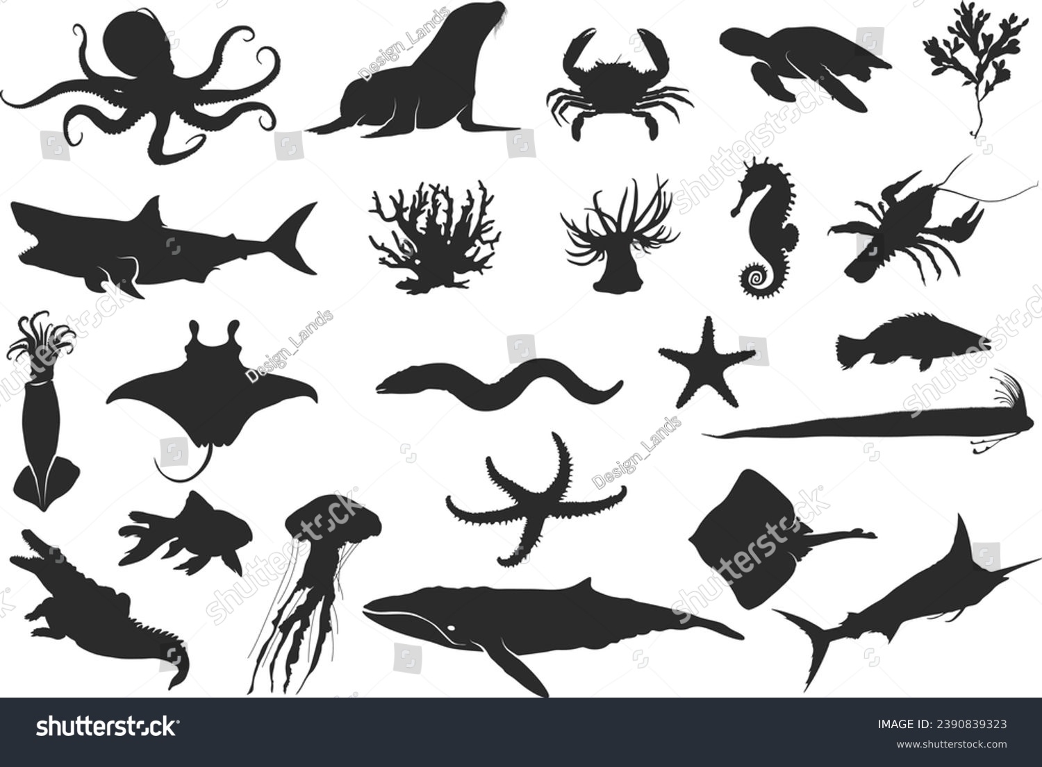 Sea Creature Silhouette Royalty Free Images Stock Photos Pictures Shutterstock