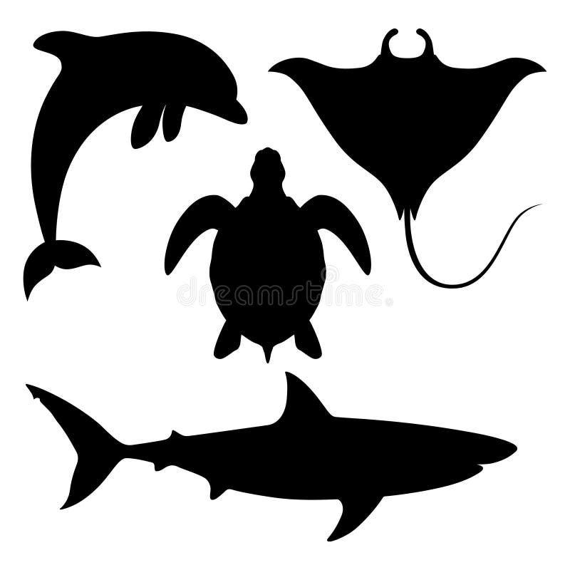 Sea Life Animals Silhouettes Stock Illustrations 496 Sea Life Animals Silhouettes Stock Illustrations Vectors Clipart Dreamstime