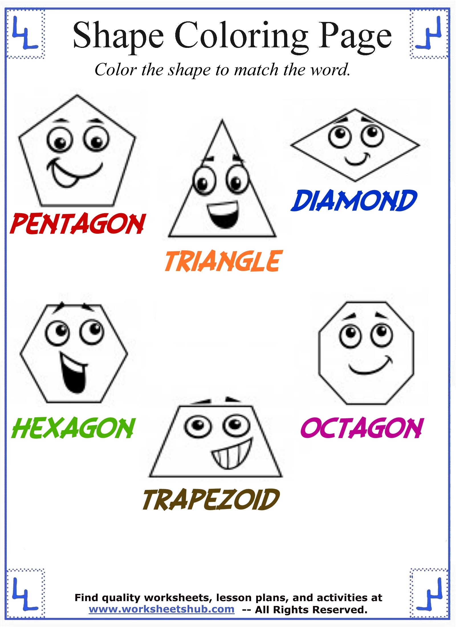Shape Coloring Pages