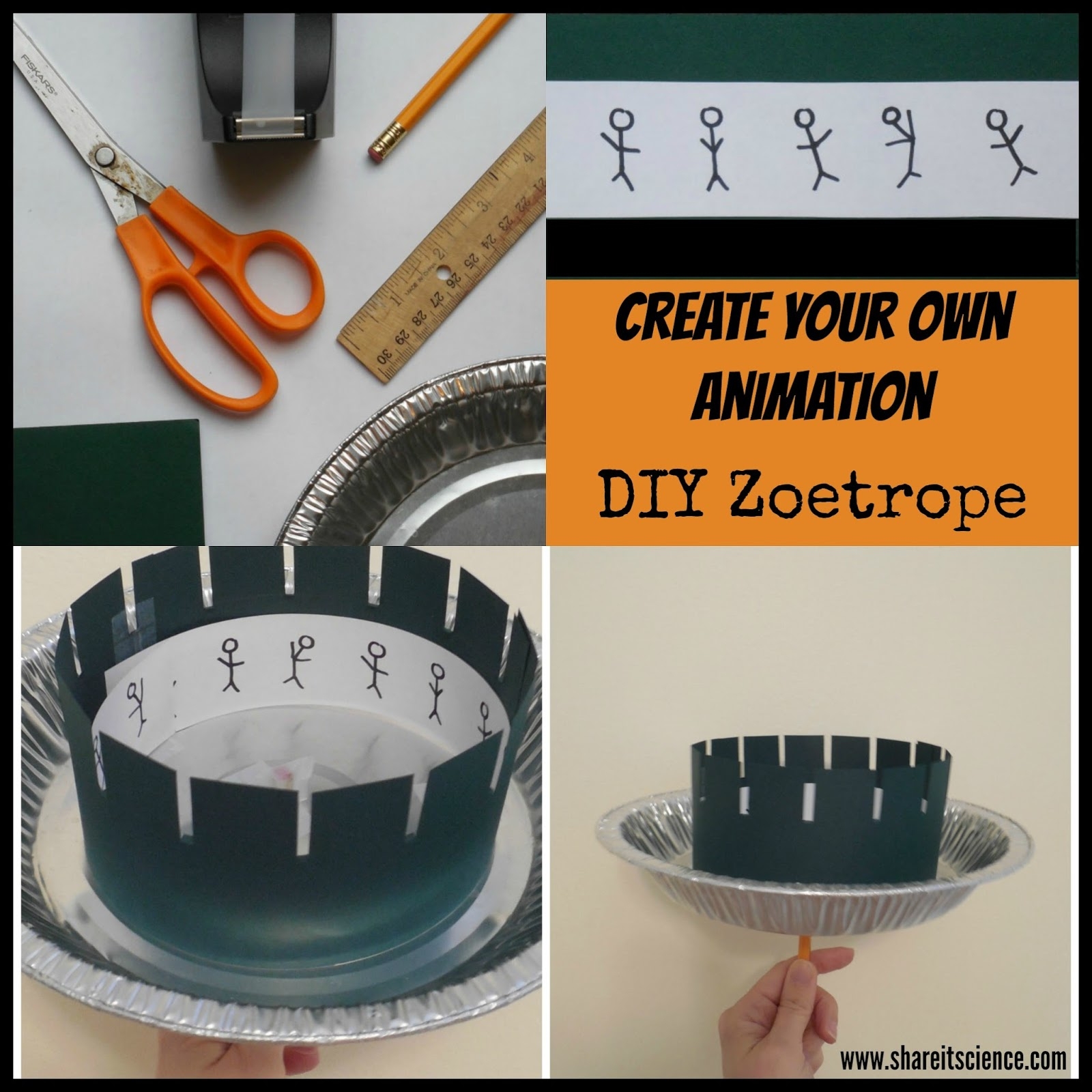Share It Science DIY Zoetrope Animation STEAM Project