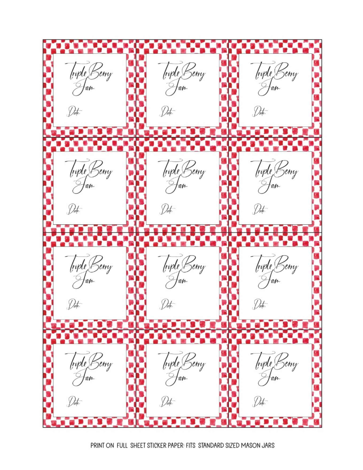 Simply Pretty Jam Jar Labels Free Printable In 4 Styles 