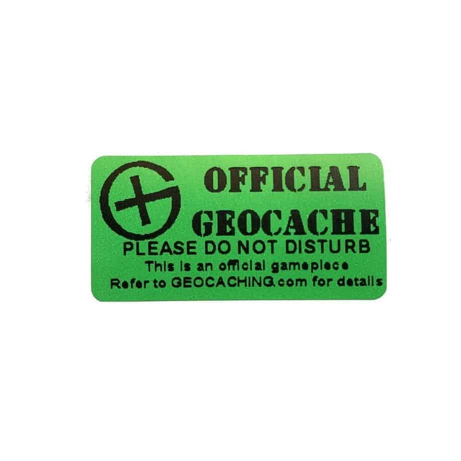 Small Micro Geocache Label Sticker For Geocache Hide Weather Proof Resin Print AllCachedUp Geocaching Shop UK