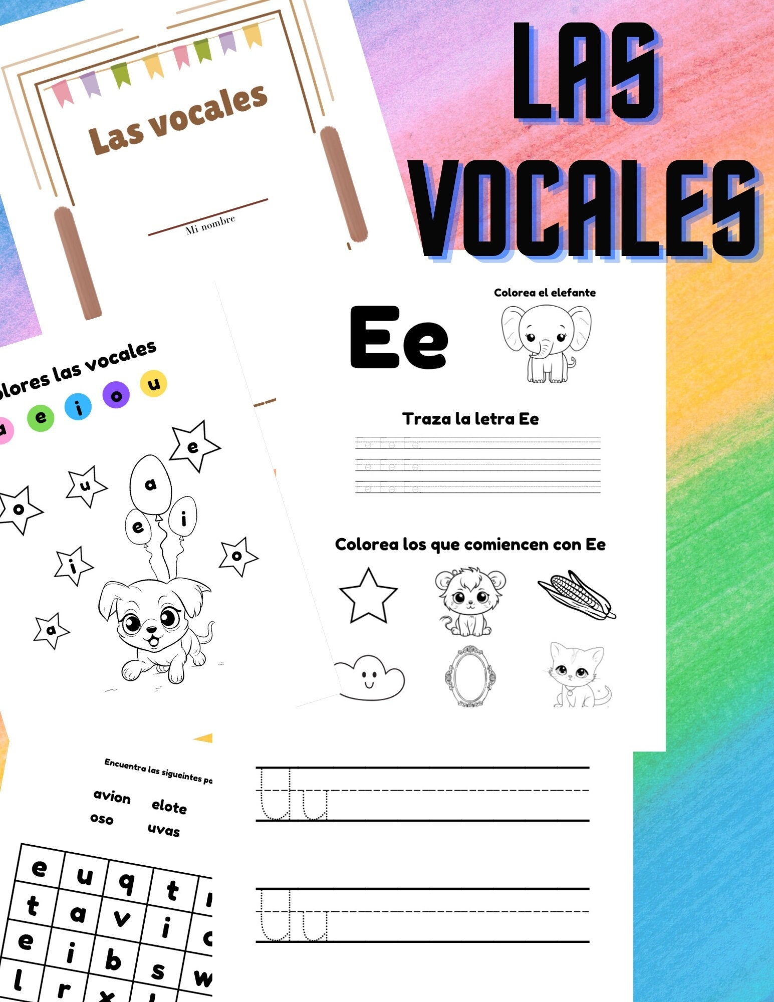 Spanish Vowels Etsy