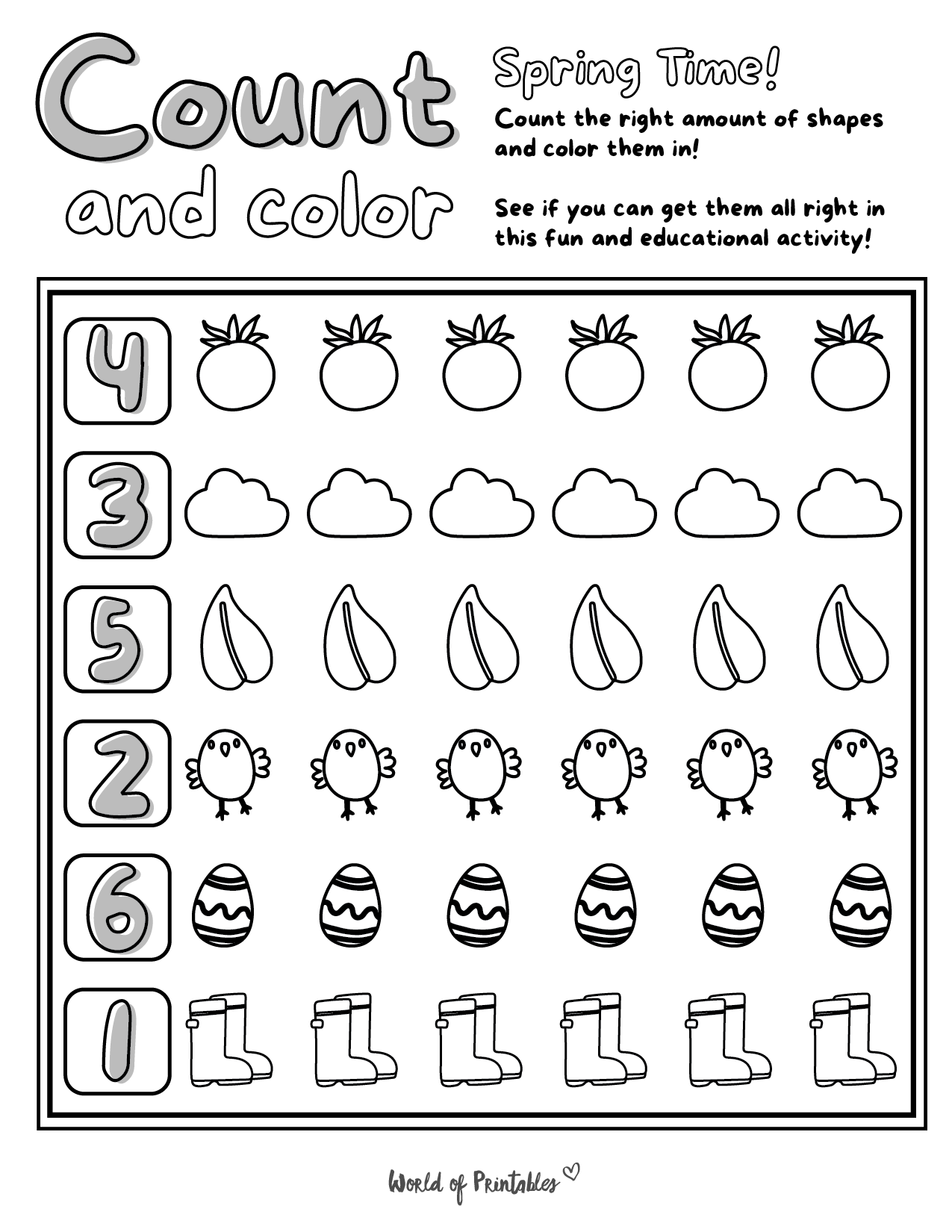 Spring Printables Templates Worksheets World Of Printables