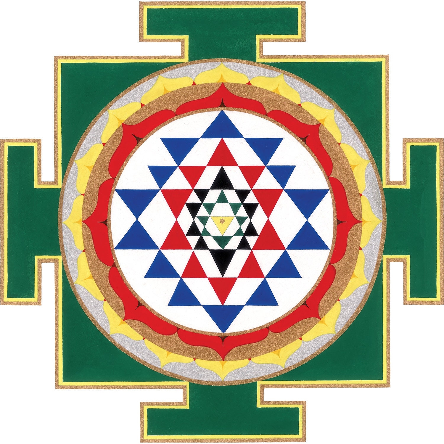 Sri Yantra Print To Bring Prosperity Beauty And Contentment Into Your Life Etsy