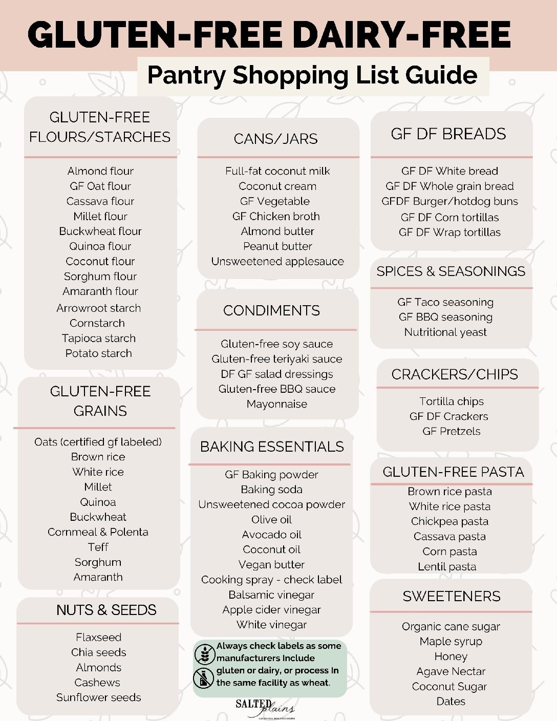 Stocking A Gluten Free Dairy Free Pantry Salted Plains