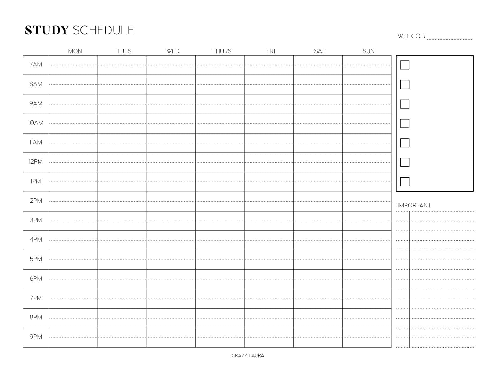 Student Planner Printable Pack With 16 Pages Crazy Laura