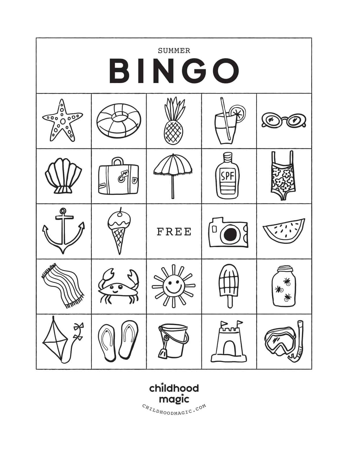 Summer Bingo Childhood Magic