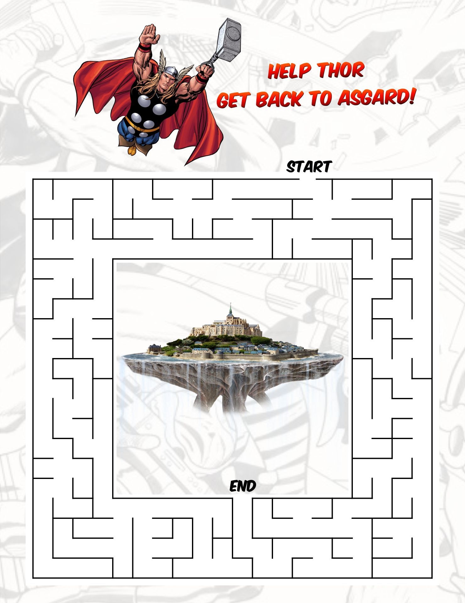 Superhero Mazes 10 Free PDF Printables Printablee