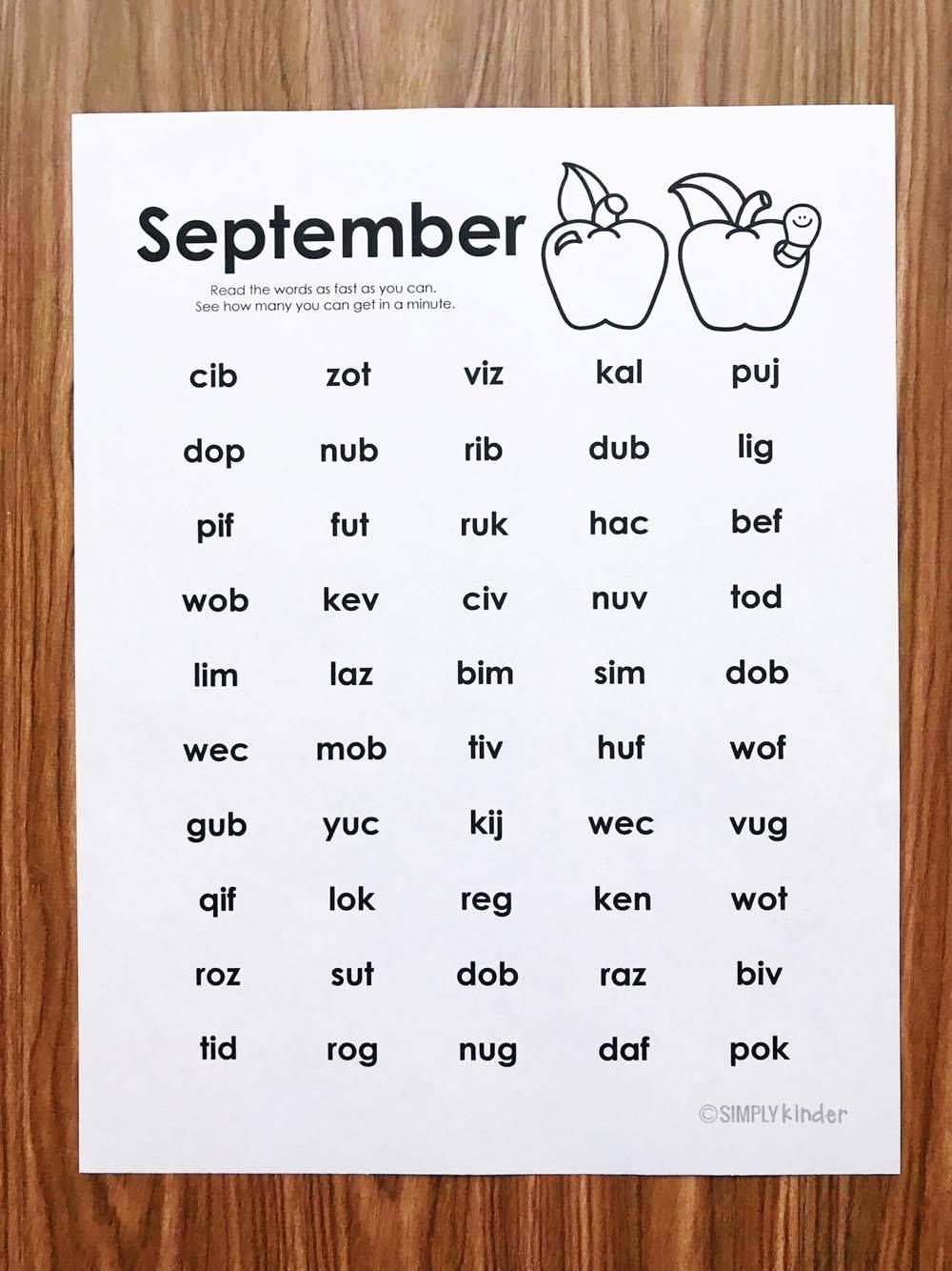 Teaching Nonsense Words Simply Kinder