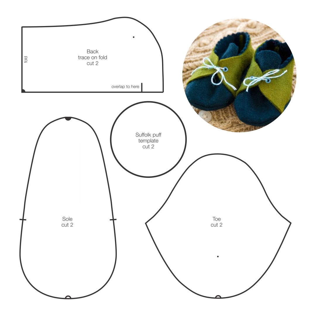 Template Baby Booties 10 Free PDF Printables Printablee