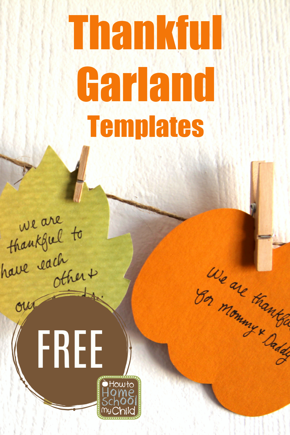 Thankful Garland Craft How To Homeschool My Child