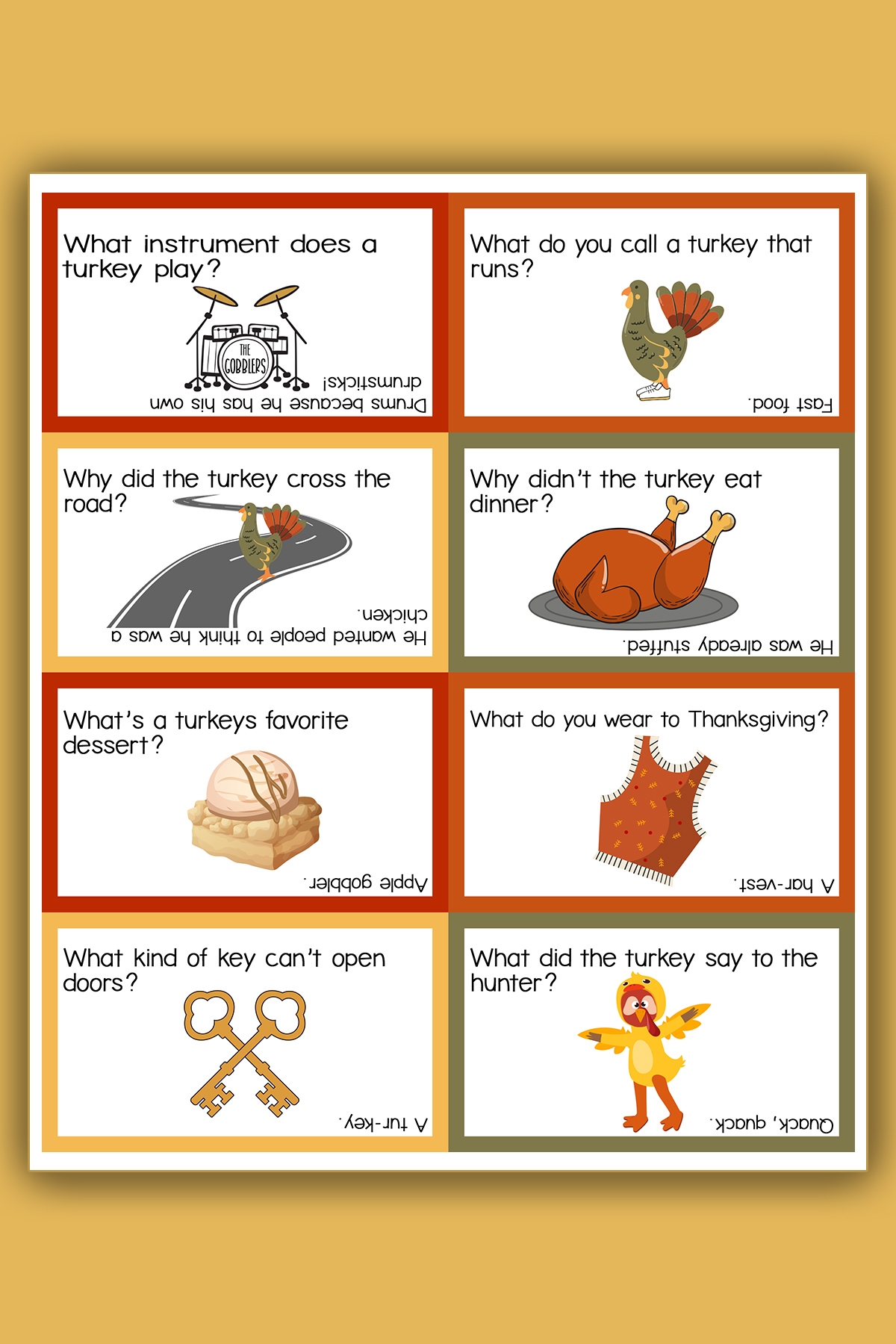 The Best Thanksgiving Jokes For Kids Including Free Thanksgiving Joke Lunch Notes