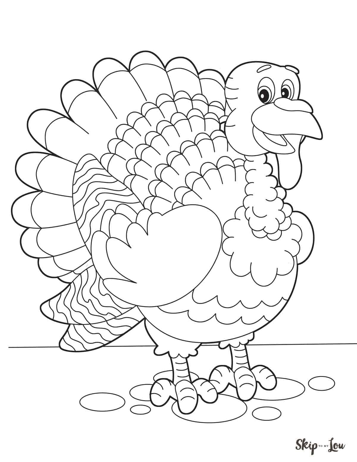 Turkey Coloring Pages Free Printable