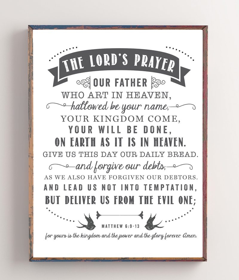 The Lord s Prayer Print Sincerely Sara D Home Decor DIY Projects