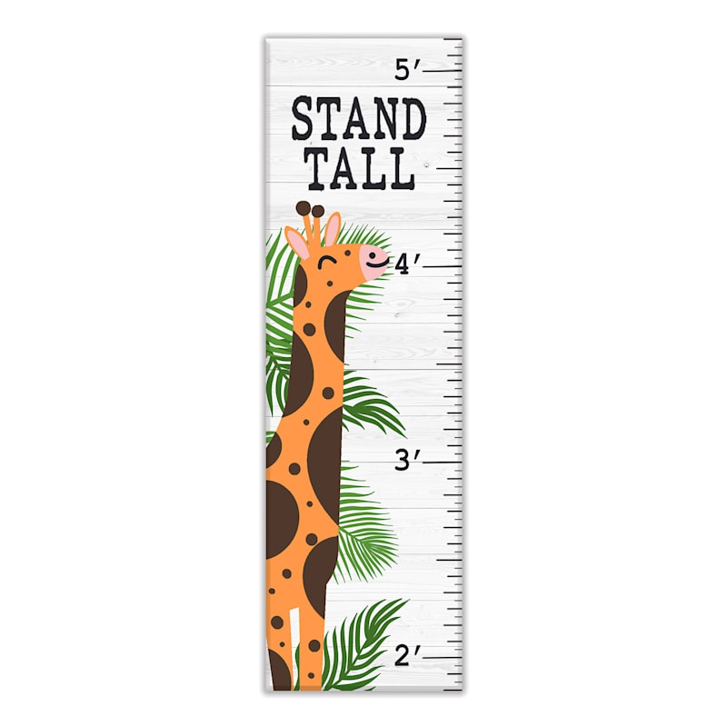Tiny Dreamers Animal Growth Chart Canvas Wall Art 12x40