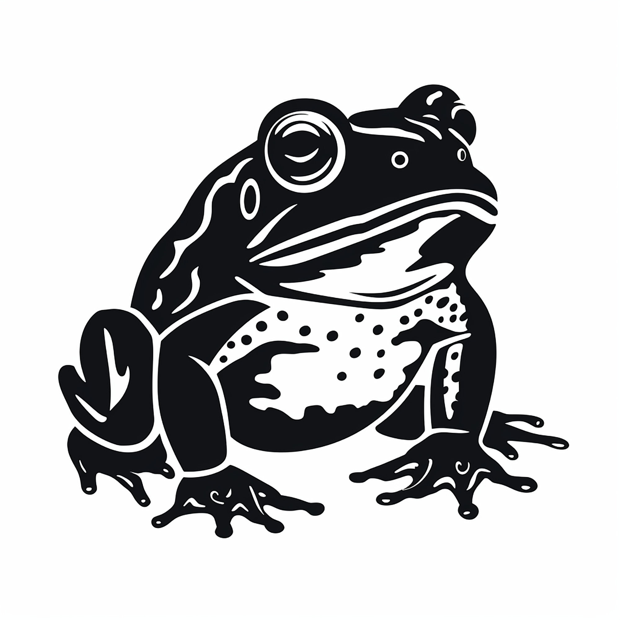 Toad Clip Art Printable Frog Illustration For Sticker Stencil Logo Tattoo Wall Decor Woodburning Cricut Vector Art Etsy