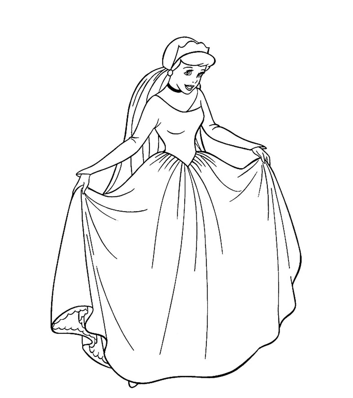 Top 35 Free Printable Princess Coloring Pages For Little Girls