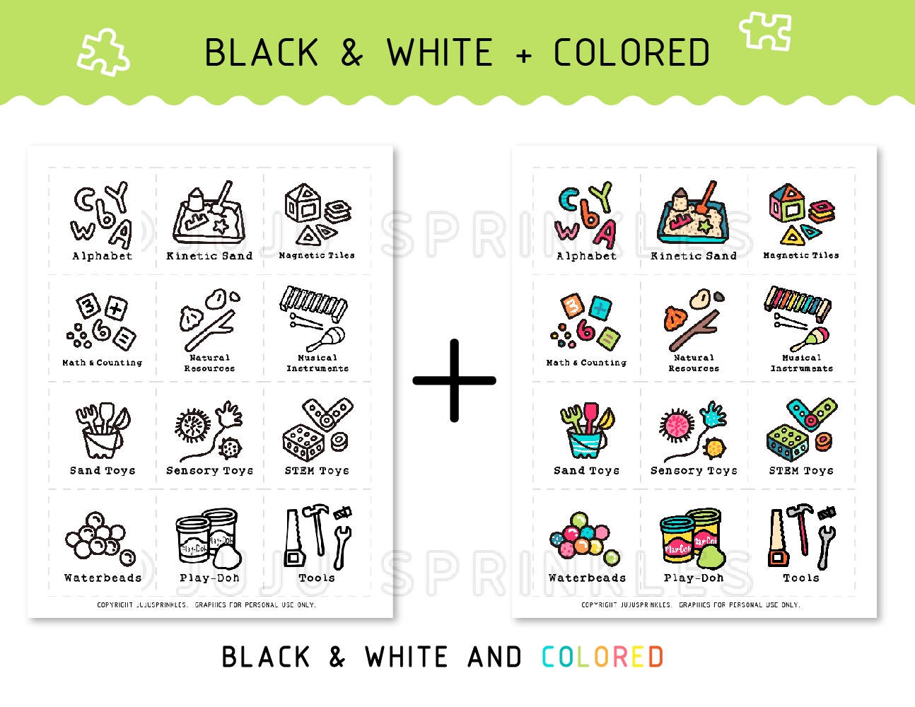 Toy Organizational Labels Printable Juju Sprinkles