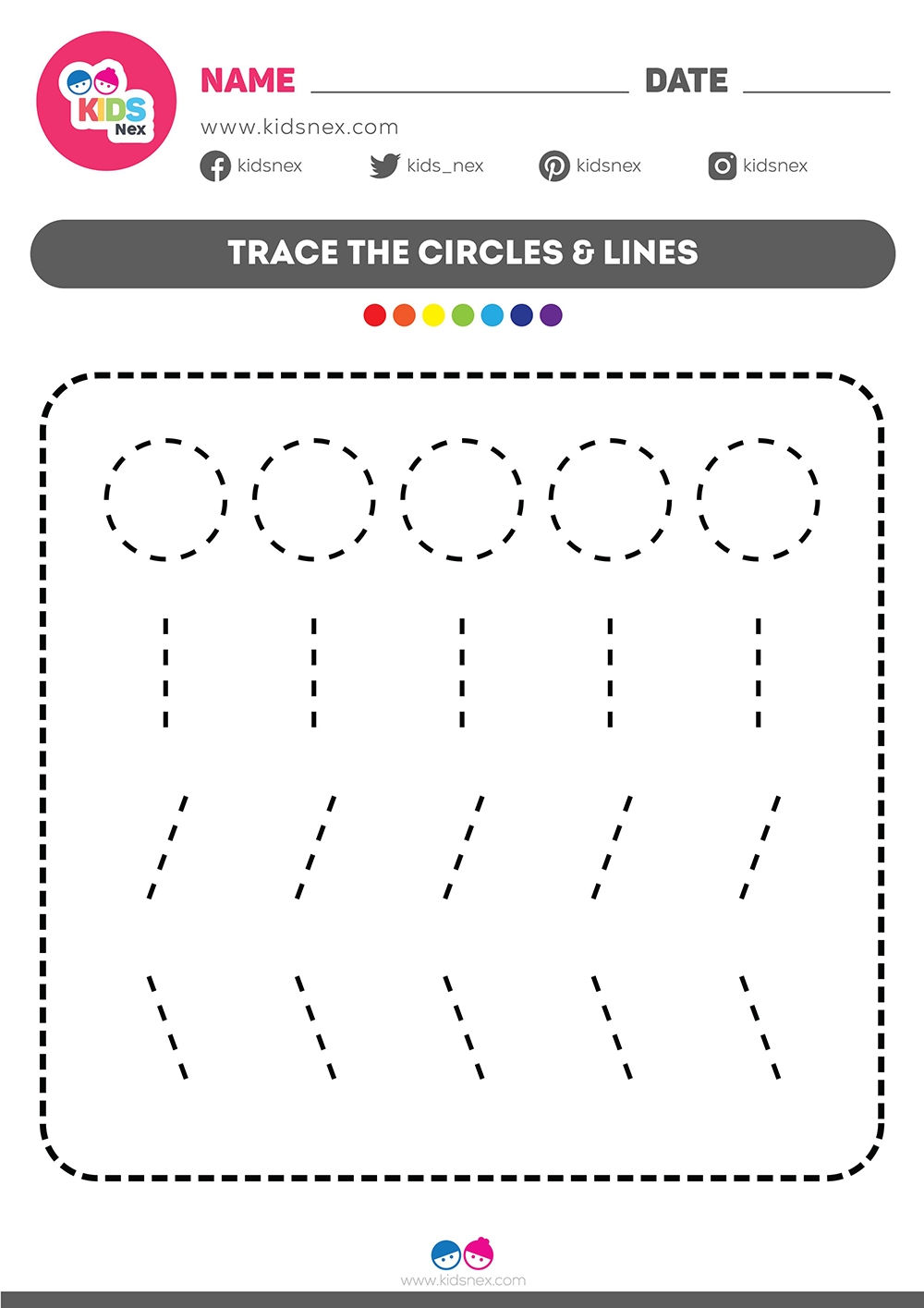 Free Printable Circle Tracing Worksheets