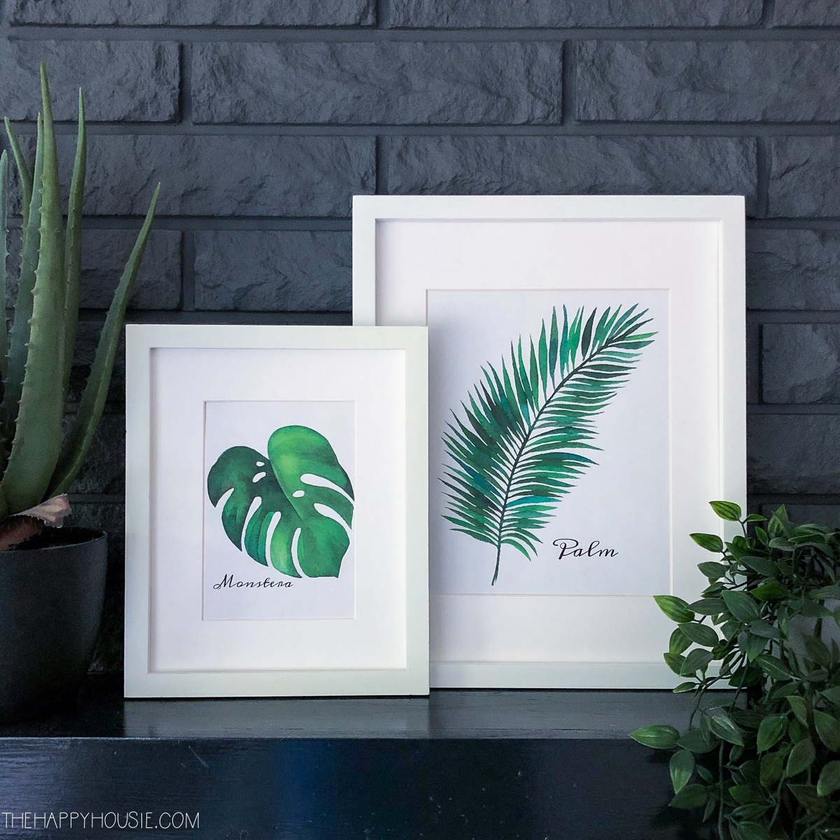 Tropical Leaf Free Printable Art Series Of 9 The Happy Housie