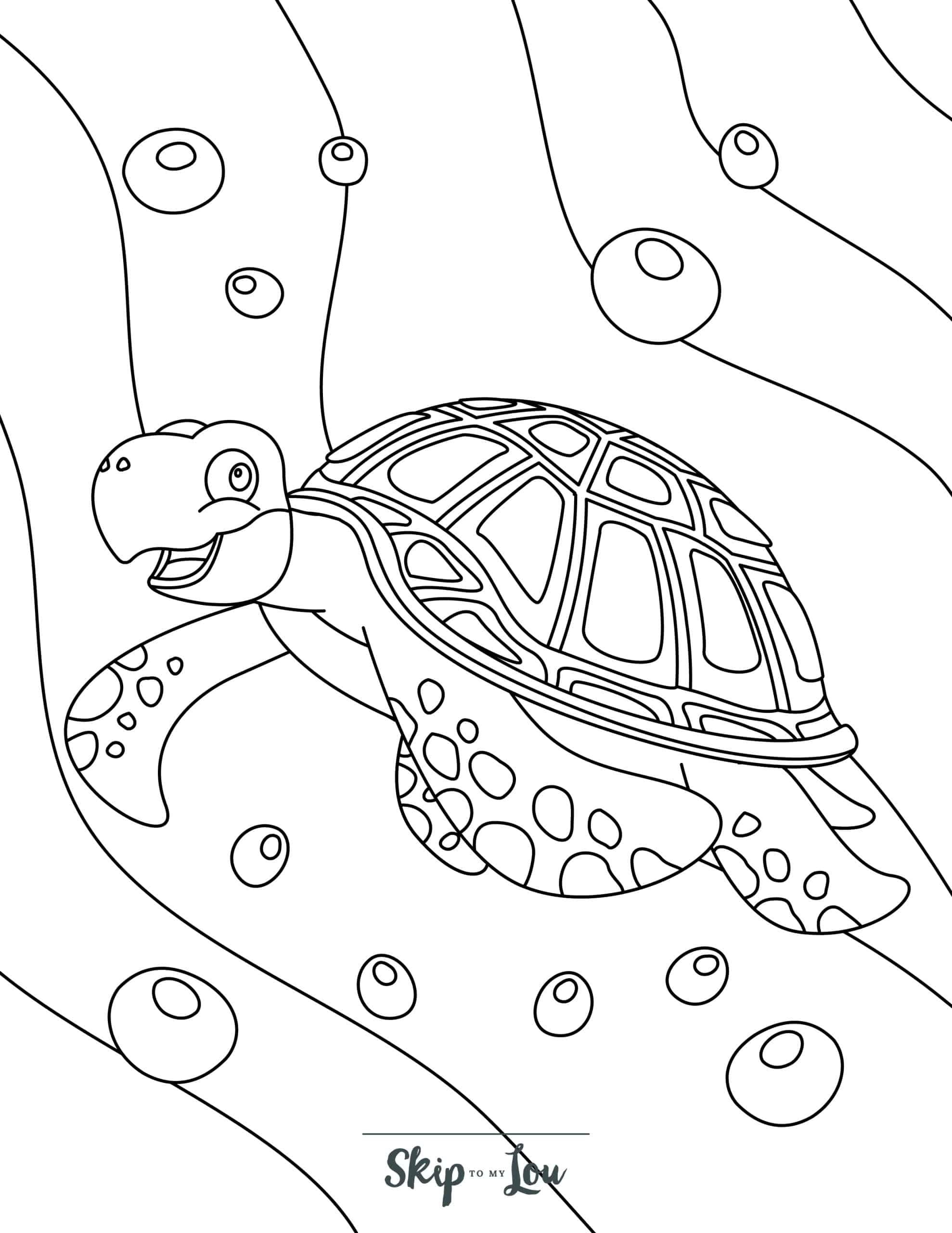 Turtle Coloring Pages Free Printable Sheets For Kids Skip To My Lou