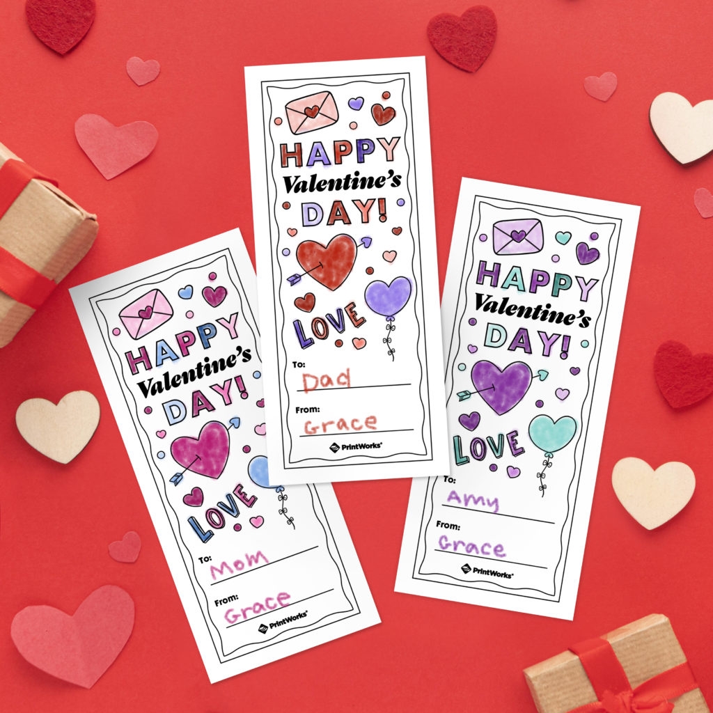 Valentine s Bookmarks Free Printable Download