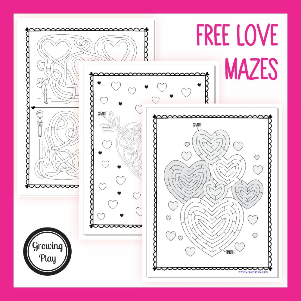 Valentine S Day Mazes Printable Free