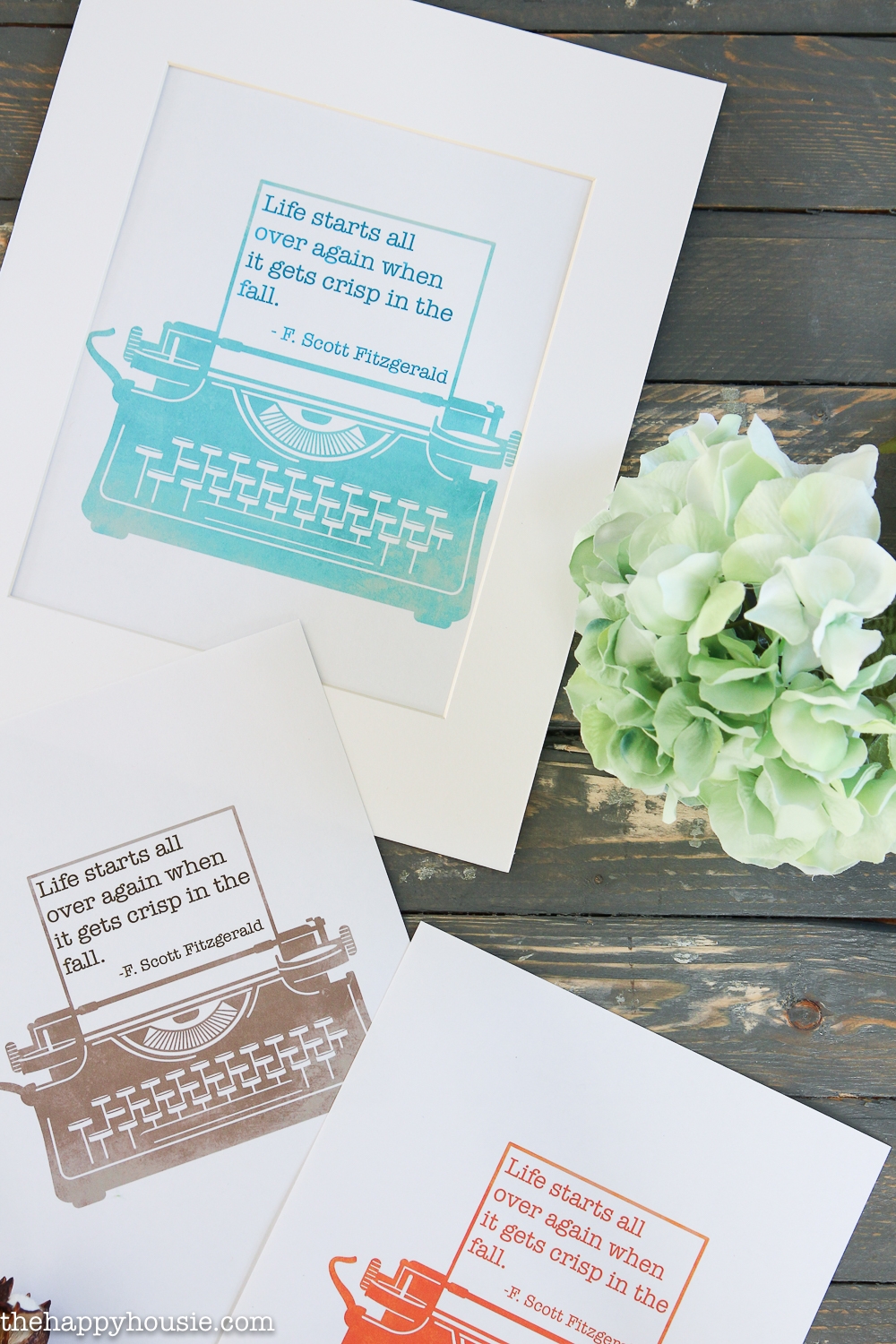 Vintage Typewriter Free Fall Printables The Happy Housie