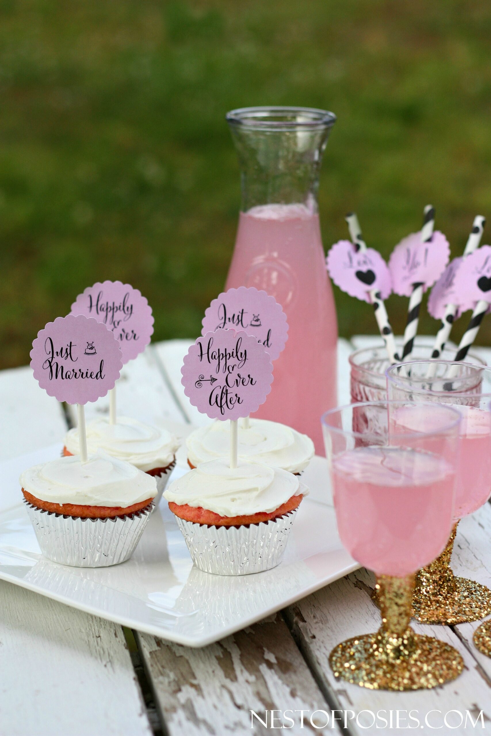 Wedding Or Bridal Shower Cupcake Toppers
