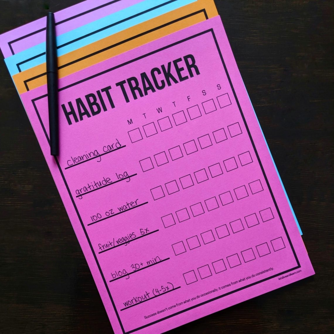 Free Printable Habit Tracker