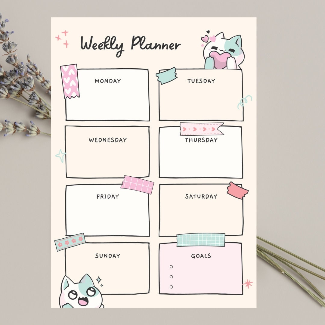 Free Kawaii Planner Printables