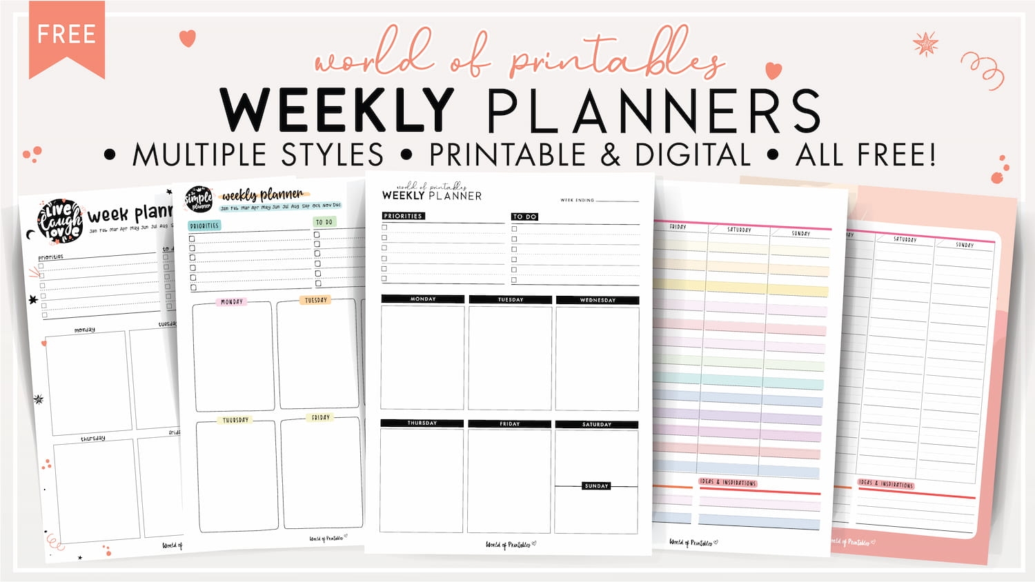 Free Planner Printables Pdf