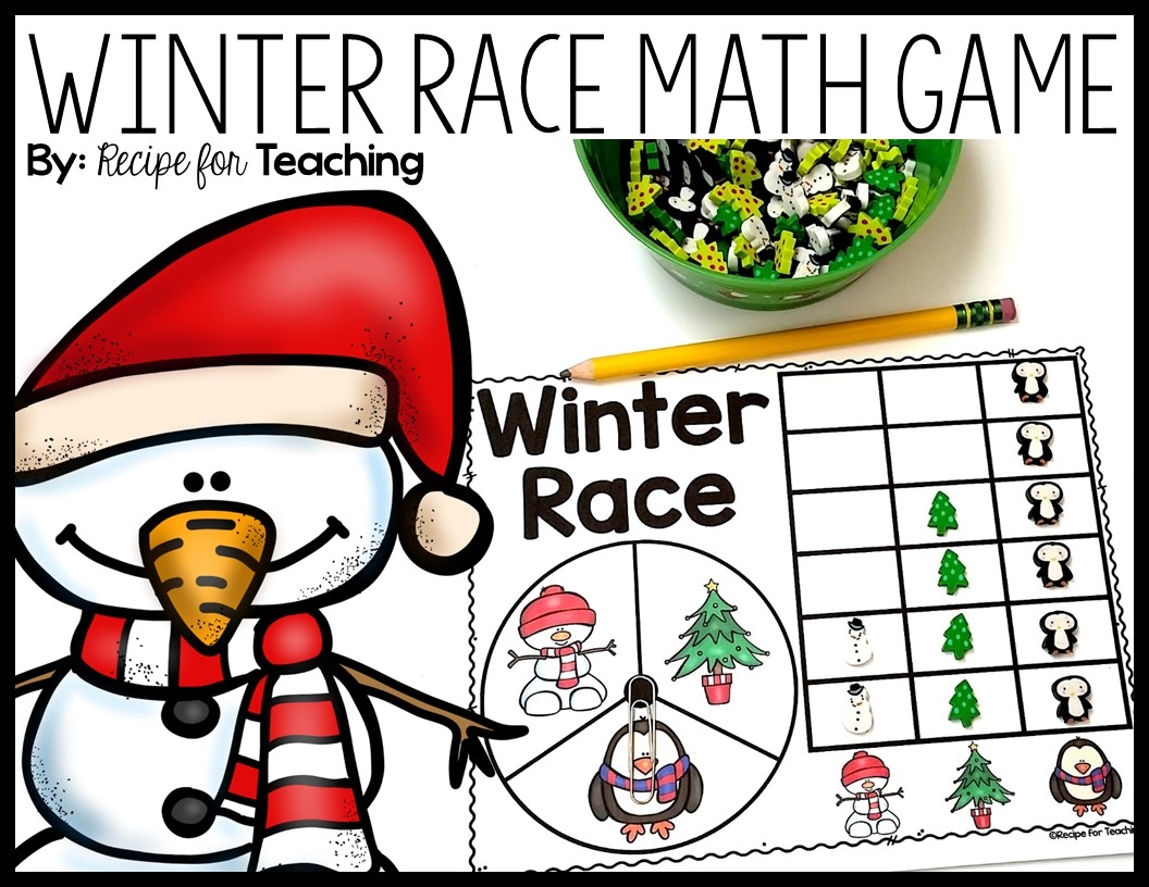 Winter Race Math Game Recipe For Teaching