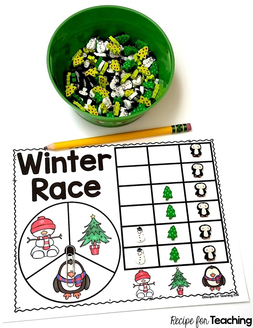 Winter Race Math Game Recipe For Teaching