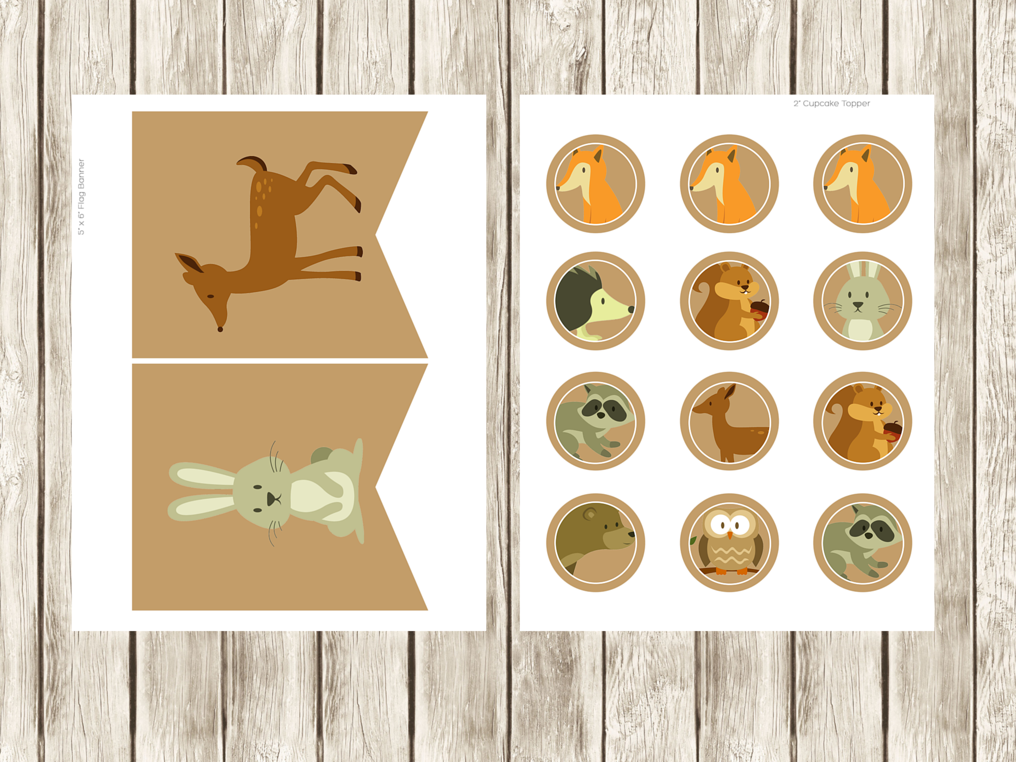 Woodland Baby Shower Printable Topper Banner Magical Printable