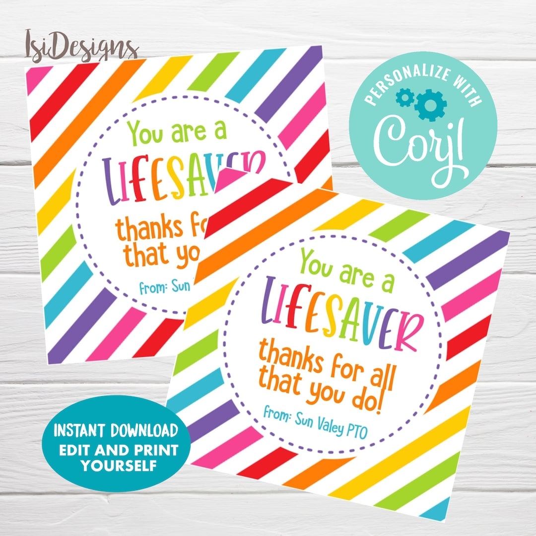 Free Teacher Printable Lifesaver