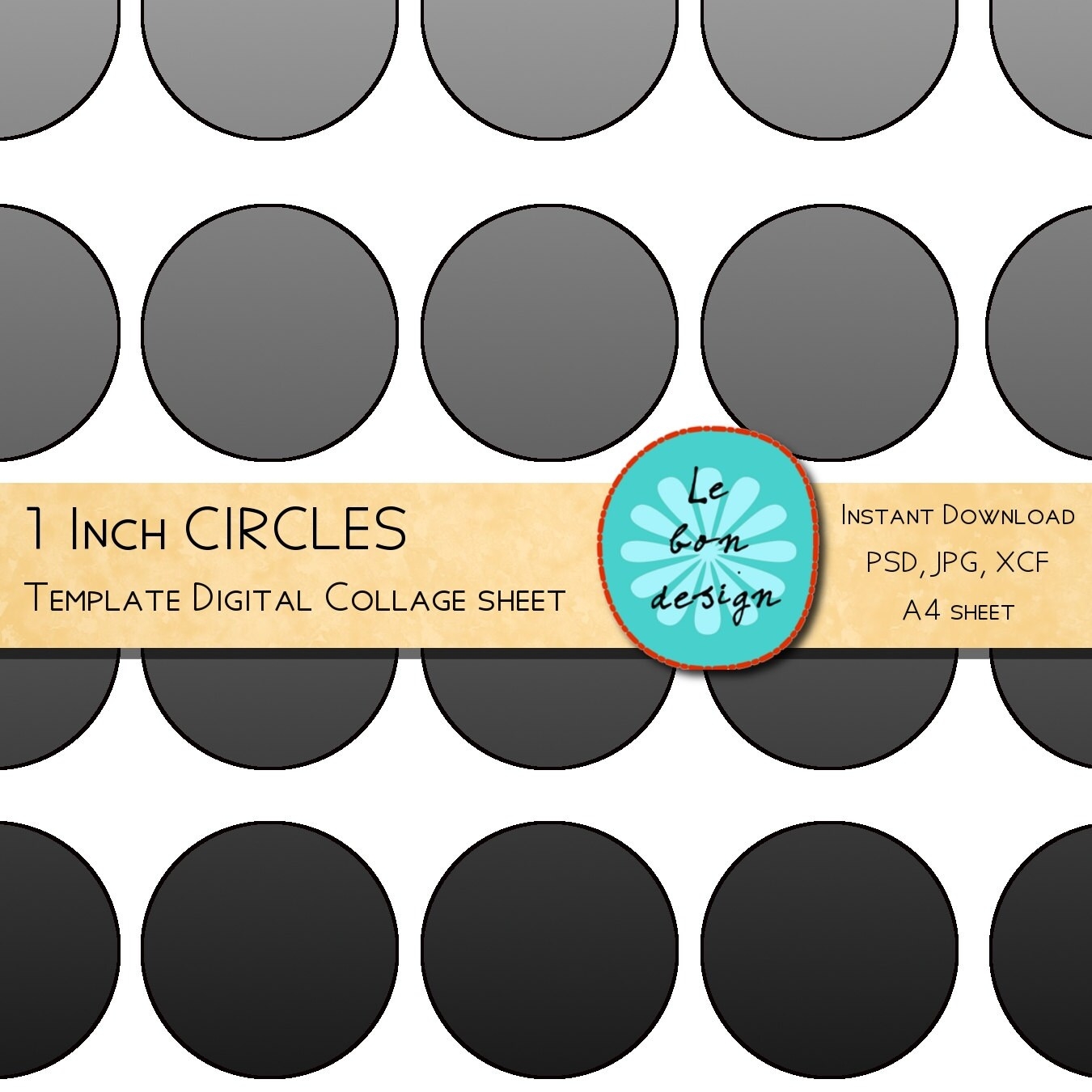 1 Inch Circle Templates Etsy