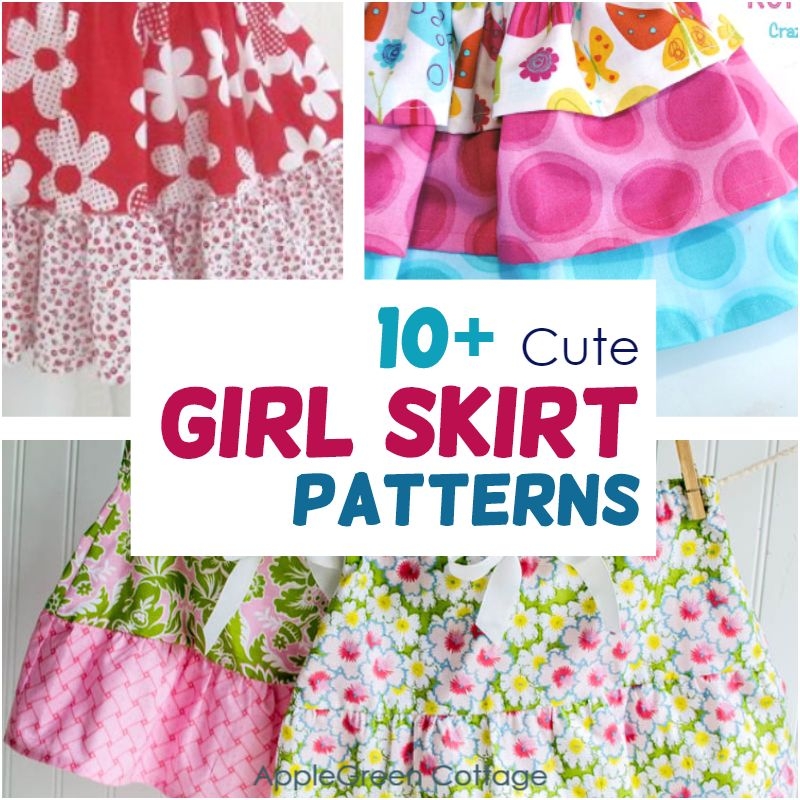 10 Adorable Little Girl Skirts To Sew Now AppleGreen Cottage