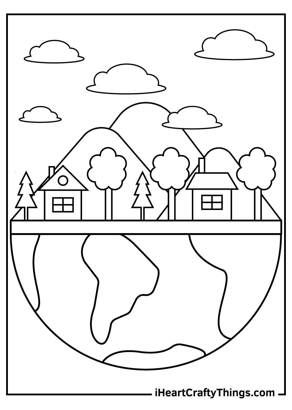 Earth Coloring Pages Free Printable