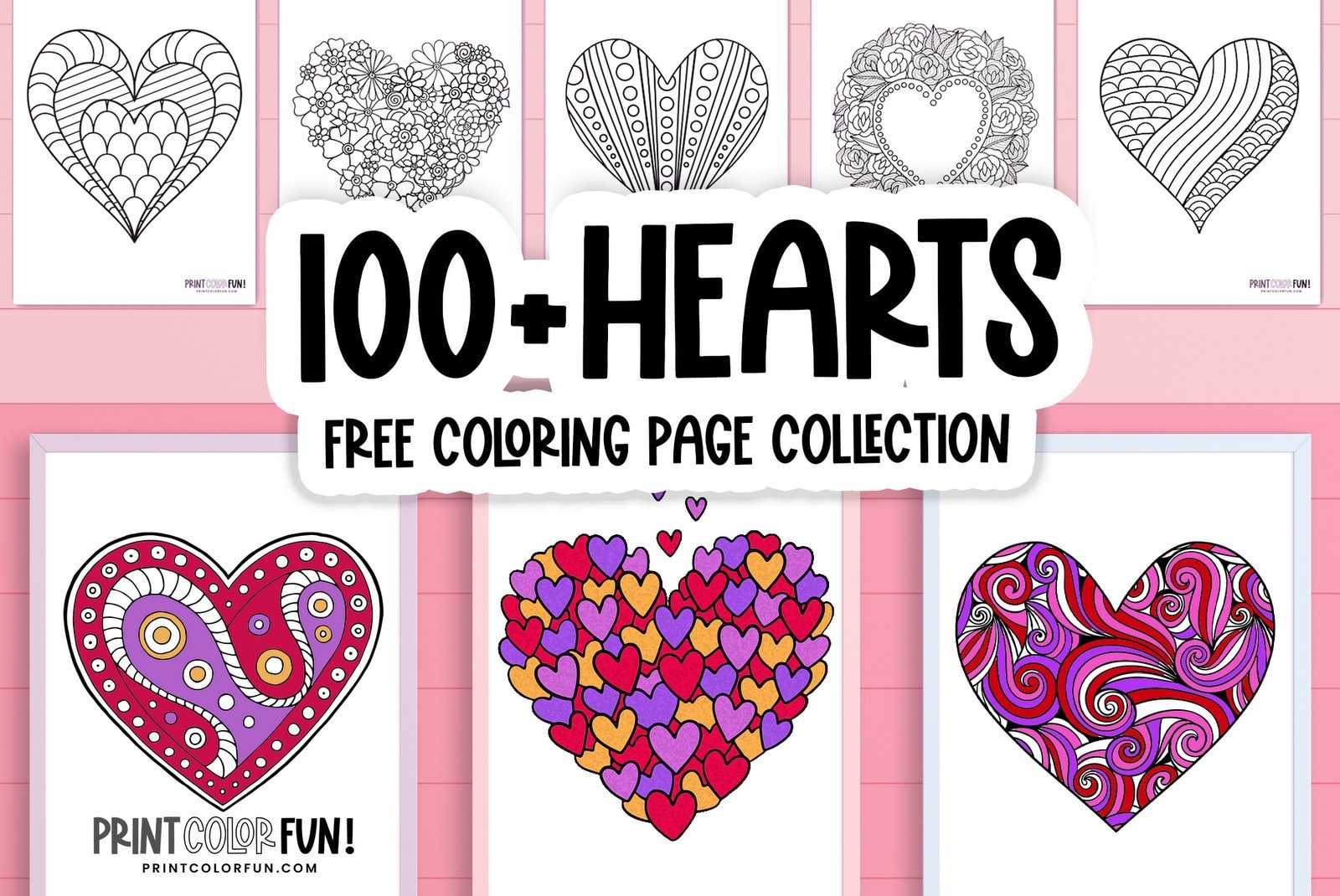 100 Printable Heart Coloring Pages A Huge Collection Of Hearts For Coloring Crafting Learning At PrintColorFun