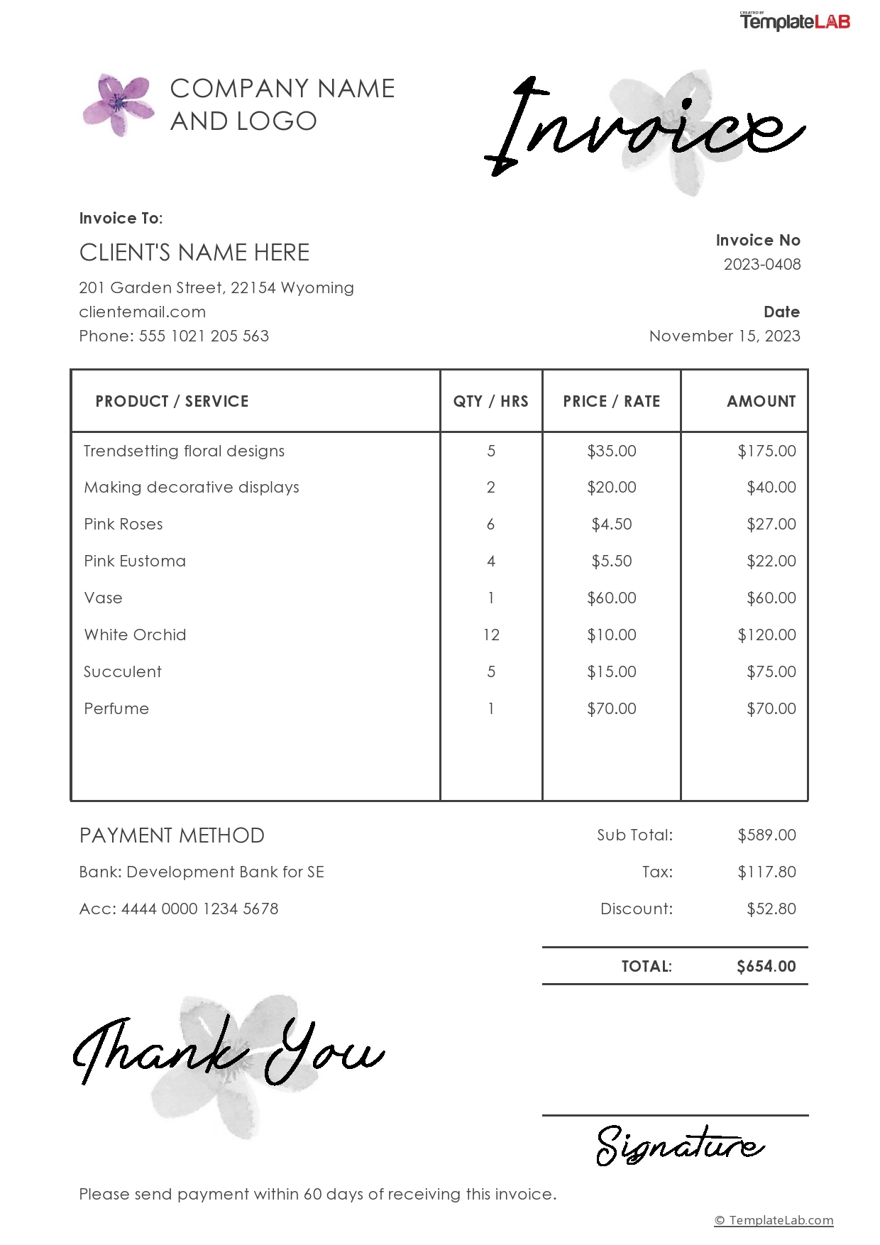Free Printable Invoices Download