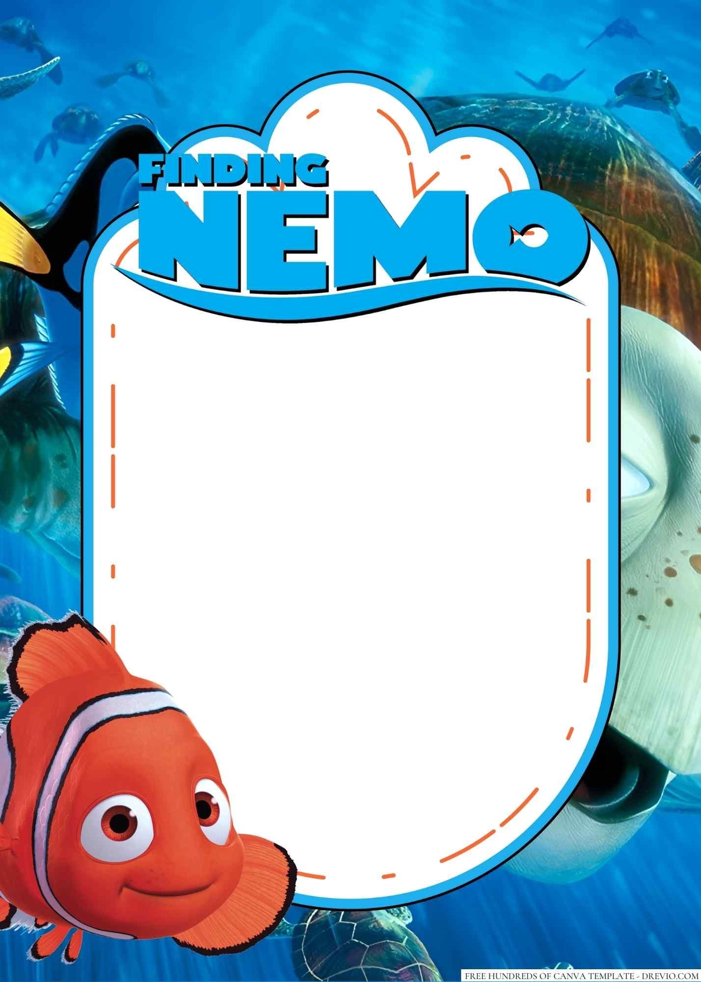 16 Finding Nemo Canva Birthday Invitation Templates