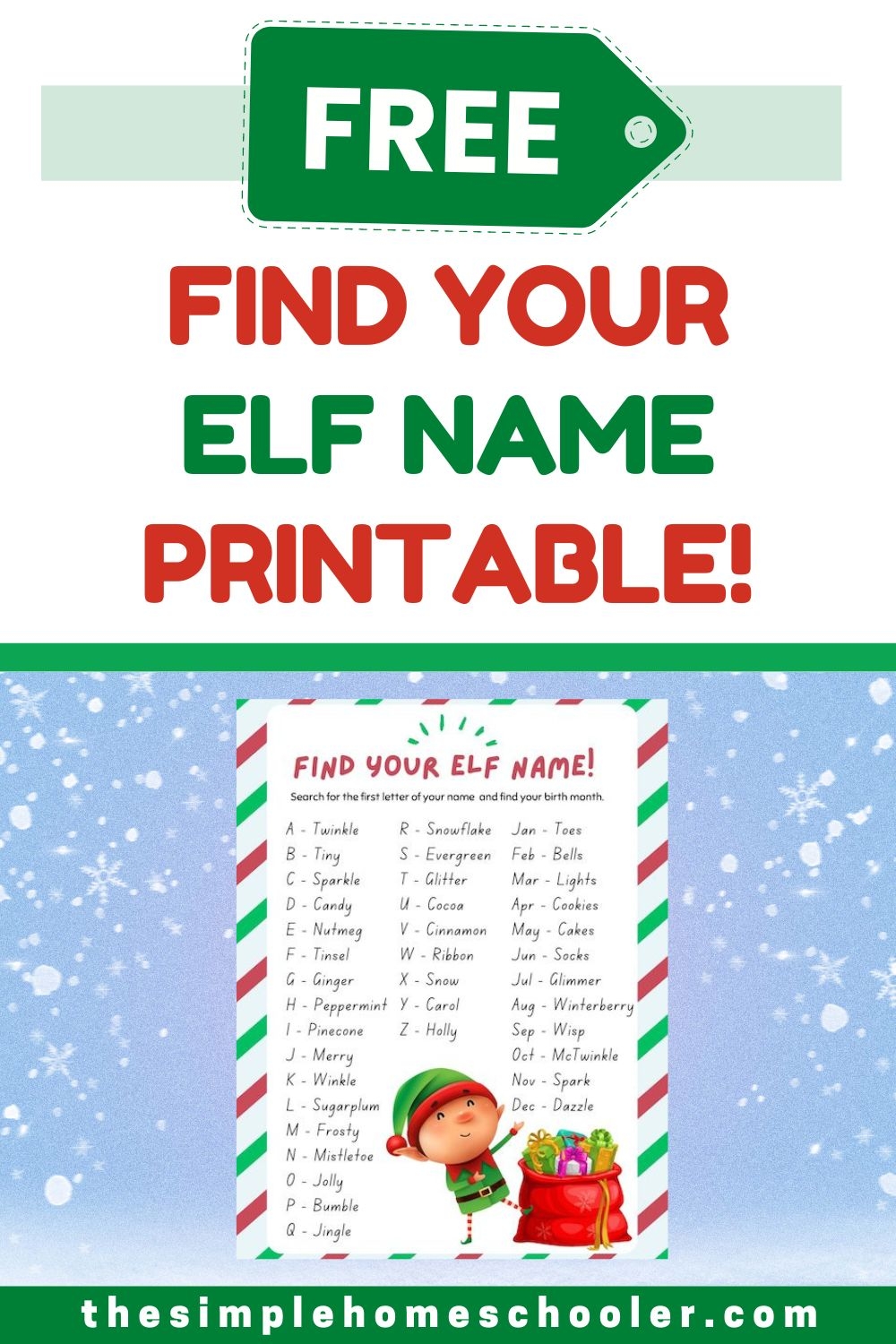 Elf Quarantine Countdown Printable Free