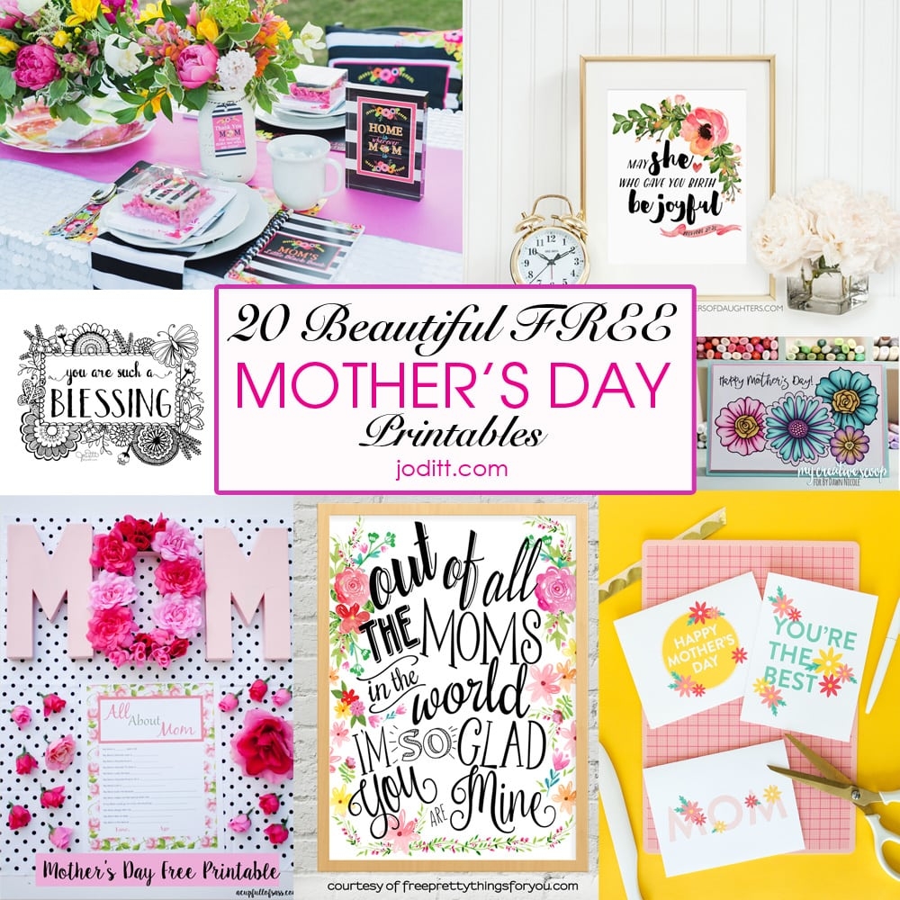 20 Beautiful Free Mother s Day Printables JoDitt Designs
