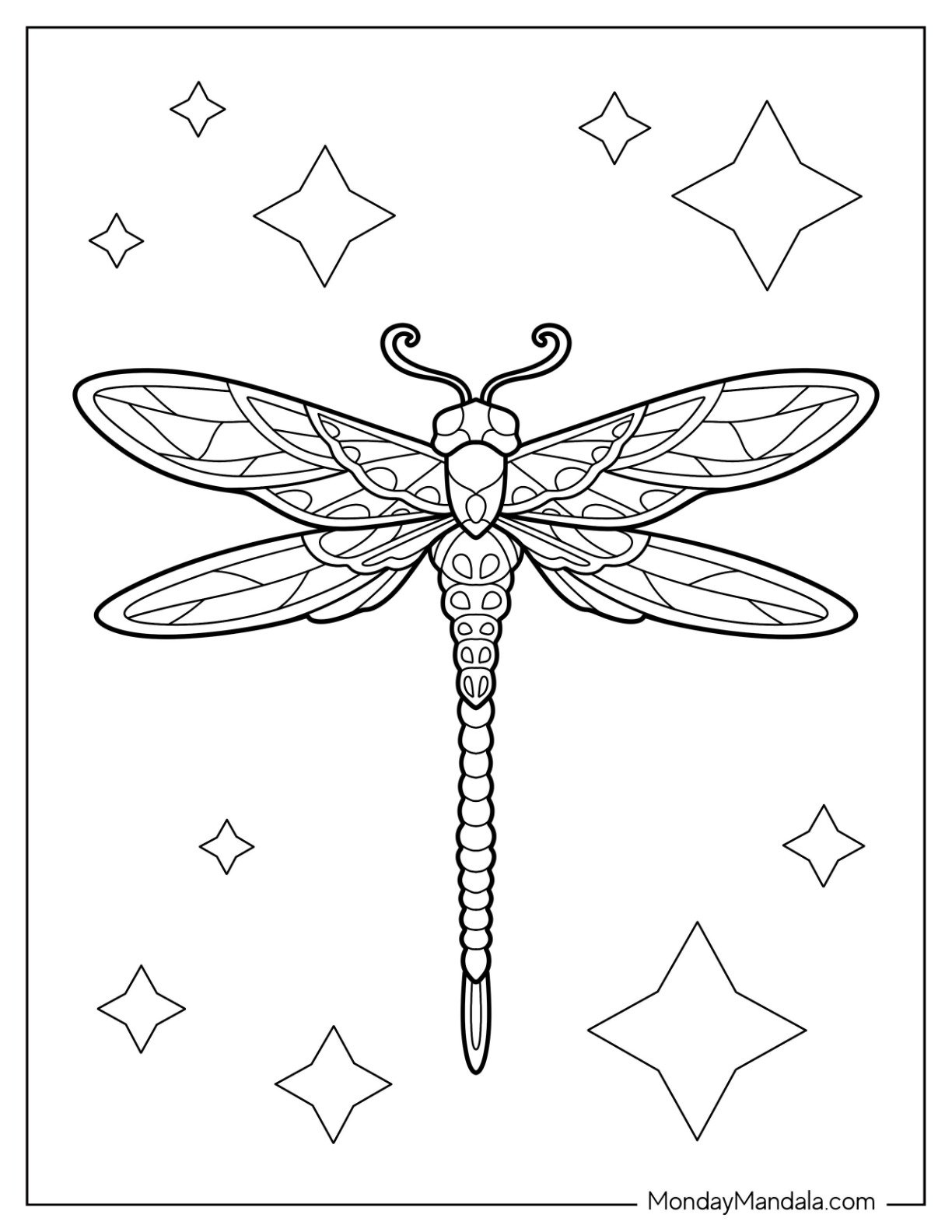 20 Dragonfly Coloring Pages Free PDF Printables 