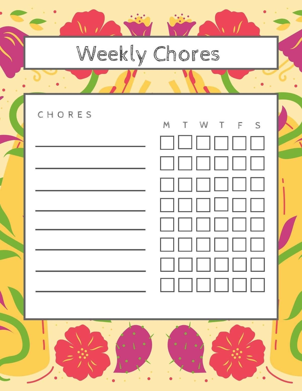 Chore Cards Kids Free Printable